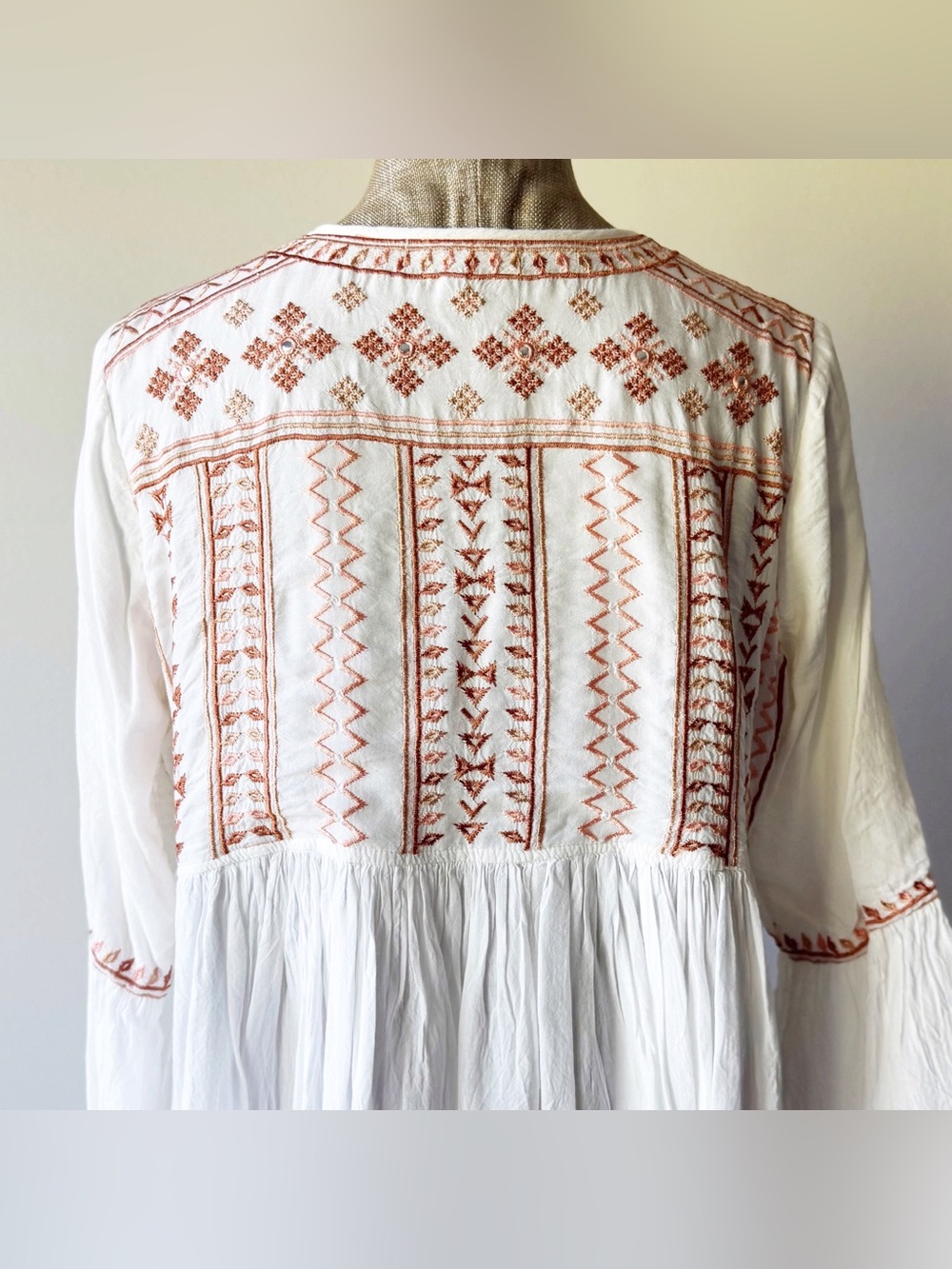 Melissa Odabash Natalia Boho White Embroidered Mini Dress - Picture 13 of 17